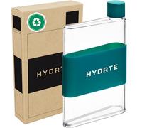 Hydrte Bouteille d'eau Clear - Bouteille d'eau professionnelle et mignonne pour les voyages, mince, légère et sans BPA, pour les voyages et l'hydratation quotidienne (Aqua Teal, 350 ml)