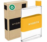 Hydrte Bouteille d'eau plate de 350 ml, anti-fuite et design fin, bouteille d'eau mignonne fabriquée pour homme et femme, sans BPA, carrée