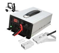 HYDTGZ Chargeur de Batterie Haute Puissance pour Chariot Élévateur 12 V/24 V/36 V/48 V/60 V/72 V avec Prise Anderson et Écran LCD, Charge d'entretien,B/24v 50a,120A