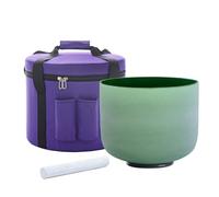 Hye-eun 8 Pouce F Note Vert Coloré Quartz Cristal Chantant Bol Chakra du Coeur pour Yoga Son Guérison Méditation avec Porter Case et Mallet cristal bols chantants