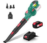 HYECHO Souffleur Batterie, 223km/h Souffleur de Feuilles, 18V 4,0Ah Batterie, avec Buse de Gonflable 3pcs, Souffleur sans Fil Légère et Ergonomique, Idéal pour Le Jardin