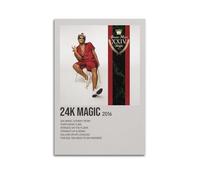 HYEDHGD MJIFEI24K Poster Magic de Bruno Mars - Art mural vintage - Décoration de chambre à coucher - 30 x 45 cm - Sans cadre