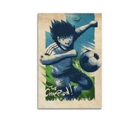 HYEDHGD Poster de Captain Tsubasa - Couverture d'art vintage - Décoration de chambre à coucher - Poster esthétique pour chambre à coucher, salon - 40 x 60 cm - Sans cadre