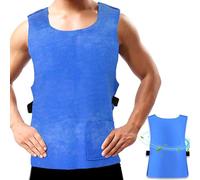 HYEIOL Gilet rafraîchissant réutilisable pour Hommes et Femmes- Veste de refroidissement en tissu PVA avec coupe réglable pour les sports de plein air, la randonnée et le travail, bleu