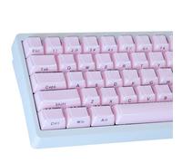 Hyekic Crystal Jelly Keycaps, PBT Keycap 113 Keys Pink Custom Dye-Sublimation OEM Profile Translucent Side Printed Keycaps for 61/68/84/87/98/100 Cherry Gateron MX Switches Mechanical Keyboards
