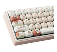 Hyekic Touches PBT 147 touches MOG Profile Keycaps, Chat Dessert Cute Keycaps, Dye-Sublimation Pink, Compatibles avec Cherry Gateron MX Swithes, Mechanical Keyboards