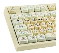 Hyekit Lot de 136 touches en PBT avec profil MOA Chiikawa Usagi pour claviers mécaniques Cherry Gateron MX magnétiques