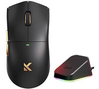 Hyekit MCHOSE K7 Souris de jeu sans fil ultra sans fil avec station de charge magnétique, capteur optique PAW3950, double interrogation 8K, 42 K DPI, 59 g, 5 boutons programmables, batterie de 130