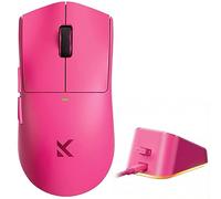 Hyekit MCHOSE K7 Souris de jeu sans fil ultra sans fil avec station de charge magnétique, capteur optique PAW3950, double interrogation 8K, 42 K DPI, 59 g, 5 boutons programmables, batterie de 130
