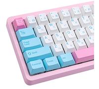 Hyekit Touches de clavier 140 touches PBT Dye-Sublimation Milk Cover Touches de clavier profil Cherry pour clavier mécanique 61/87/104/108/84/64/98/96