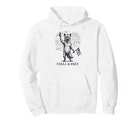 Hyène Sauvage et Libre Hyène Patriotique Amusante du 4 Juillet Sweat à Capuche