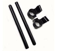 HYEPIVOT Guidon de rechange surélevé de 2,5 cm de diamètre 43 mm pour guidon de moto Cafe Racer Angle d'inclinaison 7° Barres 22 mm, 43 mm Clip sur CNC Noir Riser universel, 7/8 inch