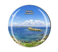 Hyeres Aimant de réfrigérateur en cristal souvenir de la Provence France