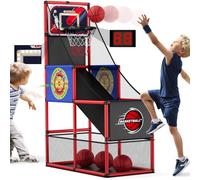 HYES Jeux de Basketball Arcade pour Enfants | Avec 2 fléchettes/tableau électronique/lumière LED, tir unique pour enfants, jouets pour garçons et filles