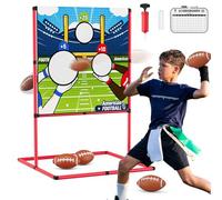 HYES Kit de Jeu de Football pour Enfants, avec 3 Trous, tir à la Cible, kit de tir de Football américain Jeu de Cible de Lancer pour Jardin, intérieur, extérieur, Cadeau pour garçons et Filles