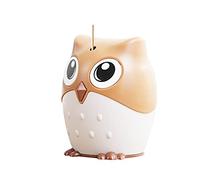 Hyever Distributeur de cure-dents automatique en forme de hibou mignon pour table, restaurant, cuisine et fête (marron clair)