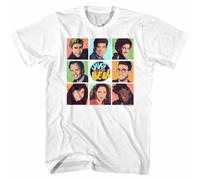 HYEWOI Saved by The Bell Pop Art Mens T-Shirt Group Photos Bayside High School White3XL