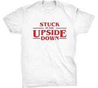 HYEWOI Stuck in The Upside Down T-Shirt whiteWhiteS