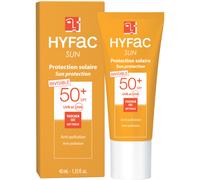 Hyfac Sun Protection Solaire Invisible Toucher Sec Anti-Pollution IP50+ Tube 40ml