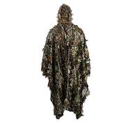 HYFAN Ghillie Suit Poncho 3D Feuilles Camouflage Cape Cape pour Les Militaires, CS, Chasse à la Jungle, Paintball, Airsoft, Photographie de la Faune (Taille Gratuite)