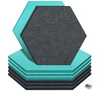 HyFanStr Large Hexagon Felt Pin Board 29x30cm, Hexagon DIY Notice Board Wall Bulletin Board with 30 Push Pins, Decorative Memo Board for Office Bedrooms Kitchen