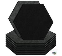 HyFanStr Large Hexagon Felt Pin Board 29x30cm, Hexagon DIY Notice Board Wall Bulletin Board with 30 Push Pins, Decorative Memo Board for Office Bedrooms Kitchen