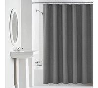 HYFBH Élégant Gris Rideau de Douche Polyester imperméable pour Salle de Bain avec Crochets Rideau de Bain Japonais avec 12 Crochets décor de Baignoire 80x200cm/WxL
