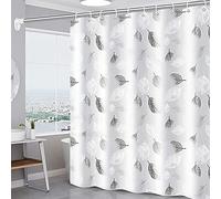 HYFBH Rideau de Douche avec 12 Crochets étanche Douche Baignoire Rideau de Douche Lavable Extra Longs Rideaux Salle de Bain décor à la Maison 110x220cm/WxH