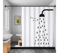 HYFBH Rideau de Douche imperméable Plante Naturelle Polyester Tissu Rideaux de Douche Lavable Rideau de Bain Crochets Baignoire décor 120x190cm/WxH