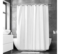 HYFBH Rideau de Douche Long Blanc Pur Style contracté Salle de Bain Rideaux de Douche imperméables avec Crochets lit Bain Rideaux de Douche 100x190cm/WxH