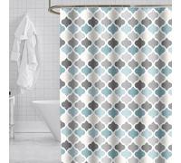 HYFBH Rideaux de Douche géométriques Simples, Rideau de Bain, cloison étanche, Salle de Bain avec 12 Crochets, Longs Rideaux de Douche 120x230cm/WxH