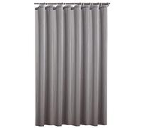 HYFBH Rideaux de Douche Gris Rideaux de Douche en Tissu imperméable pour décor de Salle de Bain Rideaux de Bain de Couleur Unie Minimaliste avec 12 Crochets 90x200cm/WxH