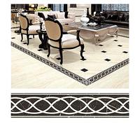 HYFEUOKF 5 mètres étanche plinthe auto-adhésif mur autocollant tour de taille bordure sol autocollants 3D rustique carrelage Vintage papier peint frontières(C)