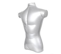 HYFEUOKF Mannequin Gonflable en PVC argenté for la Partie supérieure du Corps