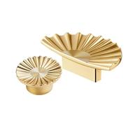 HYFEUOKF Poignées De Porte De Garde-robe De Luxe 2 Pièces, Accessoires De Meubles En Quincaillerie Dorée, Tiroir D'armoire Semi-circulaire En Forme D'éventail(Circle)