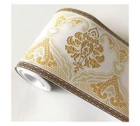 HYFEUOKF PVC auto-adhésif étanche 3D autocollant mural cuisine salle de bain coup de pied ligne taille papier peint frontières amovible autocollants décor(WB08 07)