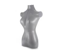 HYFEUOKF Un Mannequin Gonflable en PVC argenté for Le Haut du Corps, for Femmes, Hommes et Enfants, Accessoires d'affichage de vêtements(1 Female)