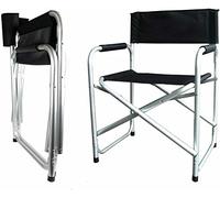 Hyfive Administration Président de Pliage en Aluminium avec siège Noir Bras Camp