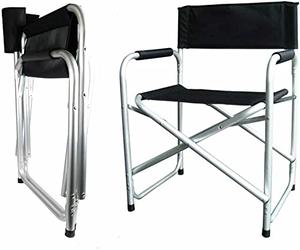 Hyfive Administration Président de Pliage en Aluminium avec siège Noir Bras Camp