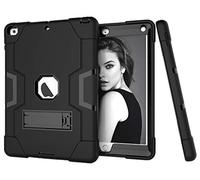 HyFone Coque pour iPad 9.7" 2018/2017 6ème/5ème Génération - Robuste Antichoc Heavy Duty Durable Protection Corporelle Complète Cover Case pour iPad A1893 A1954 A1822 A1823 - [Noir/Noir]
