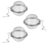HYFZOD 3PCS Filtre Infuseur Passe Boule, Boule a The, Infuseur Thé, Thés passoires à thé en forme de boule - Cuillère en maille d'acier inoxydable pour feuilles herbes filtre fruits