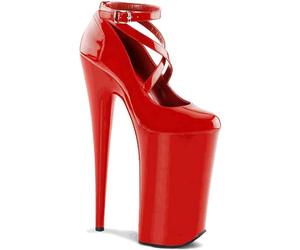 HYFZXWX 20 cm Stiletto Sexy boîte de nuit fond épais sangle croisée chaussures simples pôle danse talons hauts grand fétiche/red/40EU