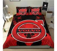 HYFZXWX Ensemble housse de couette drap de lit 3 pièces doux et respirant Vo_LVo Literie en microfibre imprimée en 3D + 2 taies d'oreiller Pantalon/E/135x200cm