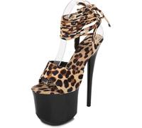 HYFZXWX Femme talon haut homme 20 cm chaussures de danse chaussures à plateforme femme pour pole dance soirée bal unisexe pour boîte de nuit soirée danse fétiche/F/37EU