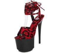 HYFZXWX Femme talon haut homme 20 cm chaussures de danse chaussures à plateforme femme pour pole dan ce soirée bal unisexe pour boîte de nuit soirée danse fétiche/E/34EU