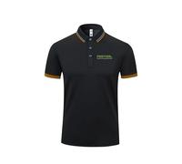 HYFZXWX Polos Revers Plain FES-TOOL Impression T-shirt à manches courtes Top Hommes et femmes Coton Travail décontracté femme/C/M