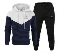 HYFZXWX Pull à capuche pour hommes et femmes P-eugeot coton couleur bloquant vêtements de sport décontractés veste à capuche imprimée à manches longues et pantalon de jogging enfants/A/M