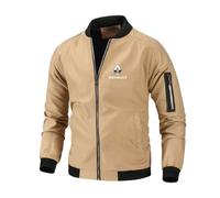 HYFZXWX Veste bomber légère Ren-ault pour hommes coupe-vent coupe ajustée manteau actif vêtements d'extérieur fitness/G/XL
