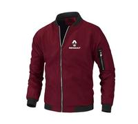 HYFZXWX Veste bomber légère Ren-ault pour hommes coupe-vent coupe ajustée manteau actif vêtements d'extérieur fitness/B/L