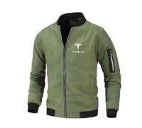 HYFZXWX Veste bomber légère Te_SLA pour hommes coupe-vent coupe ajustée manteau actif vêtements d'extérieur veste/D/XL
